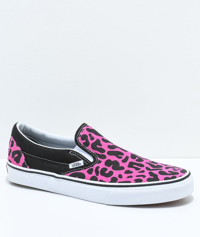 black and leopard print vans